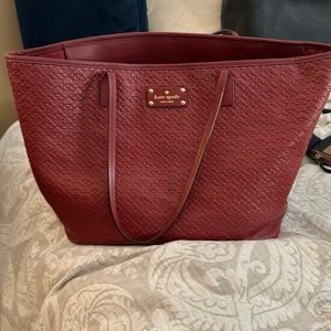 Kate Spade Maroon Large Tote